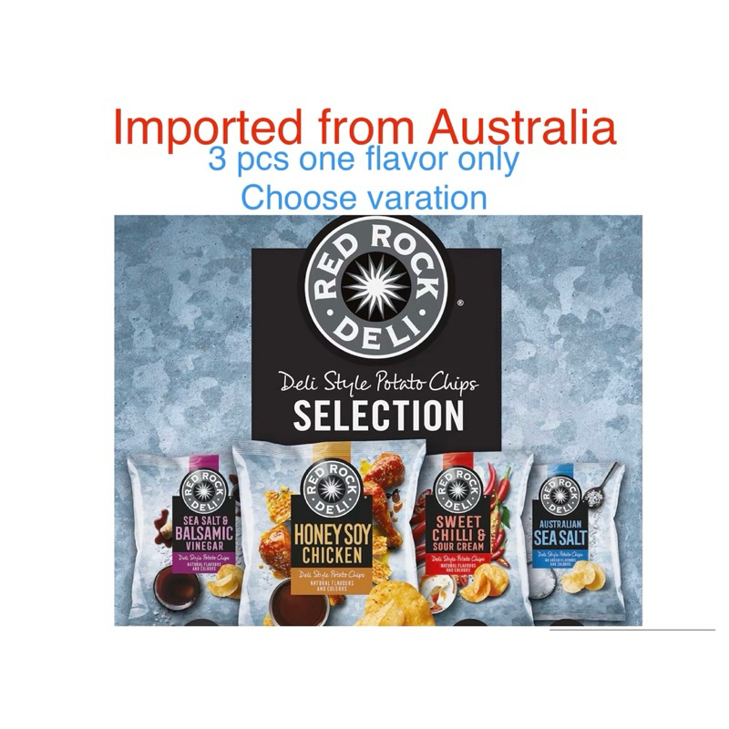 Red Rock Deli Potato Chips Deli Style 28g x 3Pack | Shopee Philippines