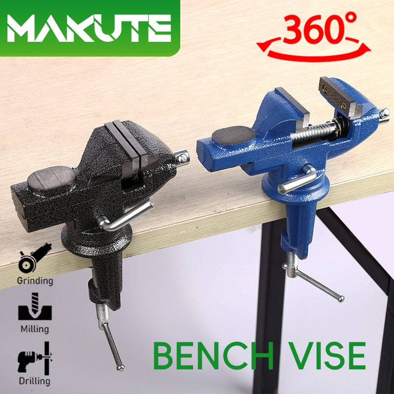 Table Bench Vise Heavy Duty Mechanic Clamp-on Table Vise 360 Degree ...