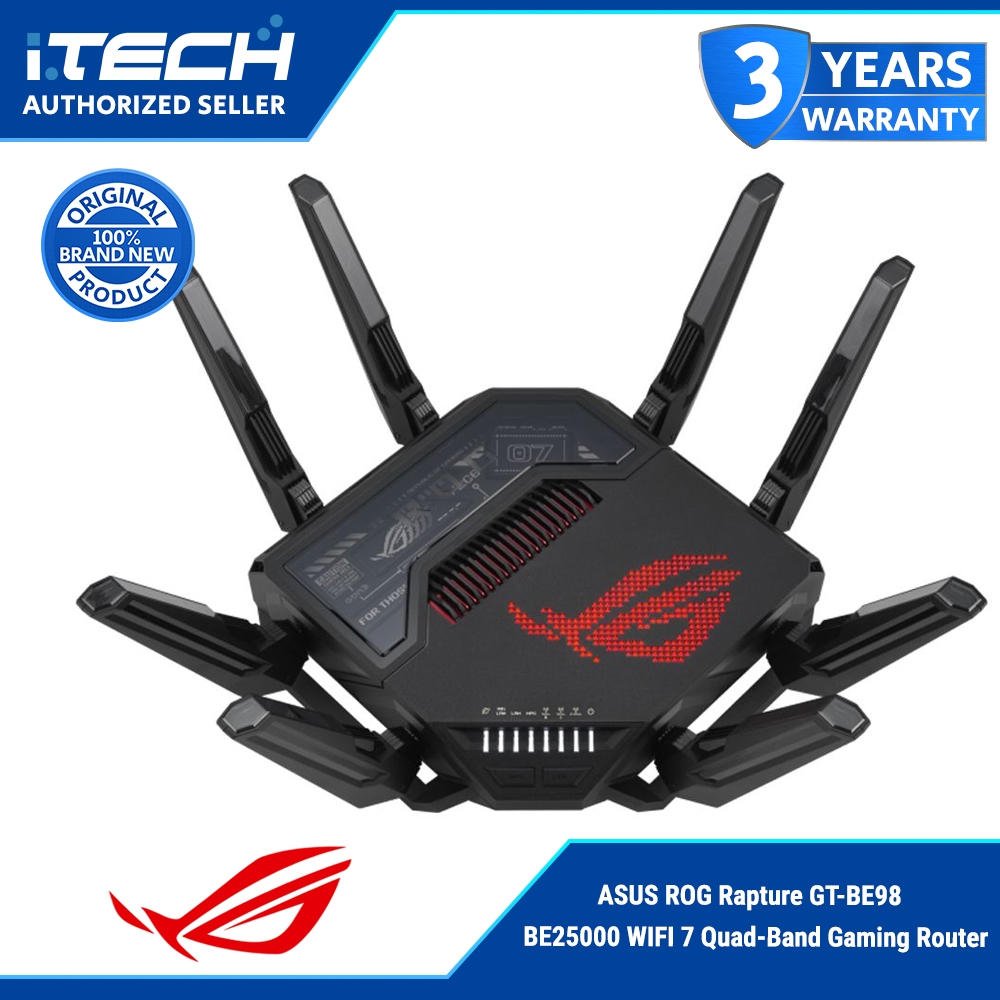 ASUS ROG Rapture GT-BE98 BE25000 WIFI 7 Quad-Band Gaming Router ...