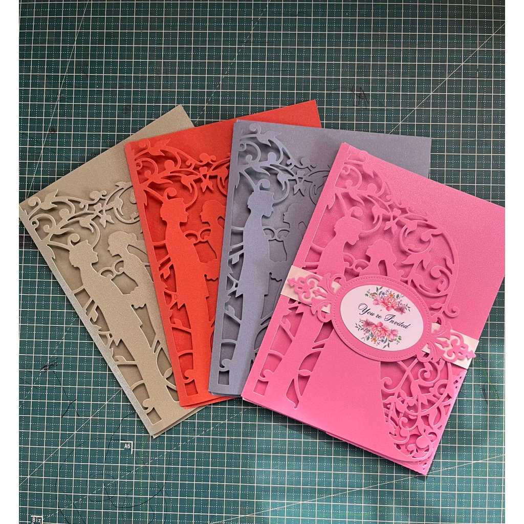 NEW!! 5x7 Inches (Fit to 5R) Lover 1 Fold Design invitation cover ...