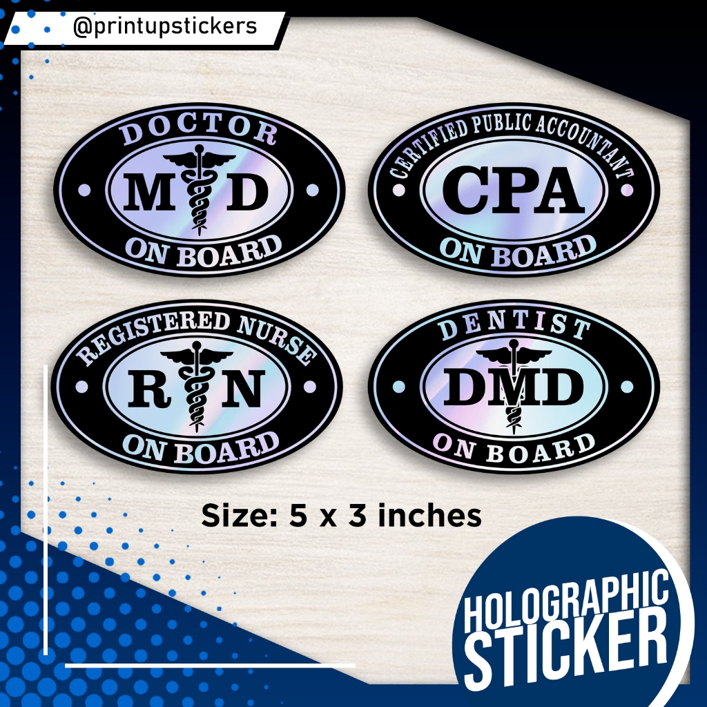 Profession Sticker (Holographic Printed Vinyl Stickers) | Shopee ...