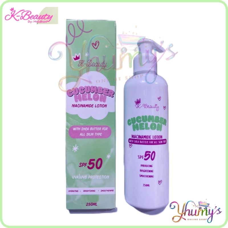 K-Beautyby MeLdhen Cucumber MeLon Niacinamide Lotion With Shea Butter ...