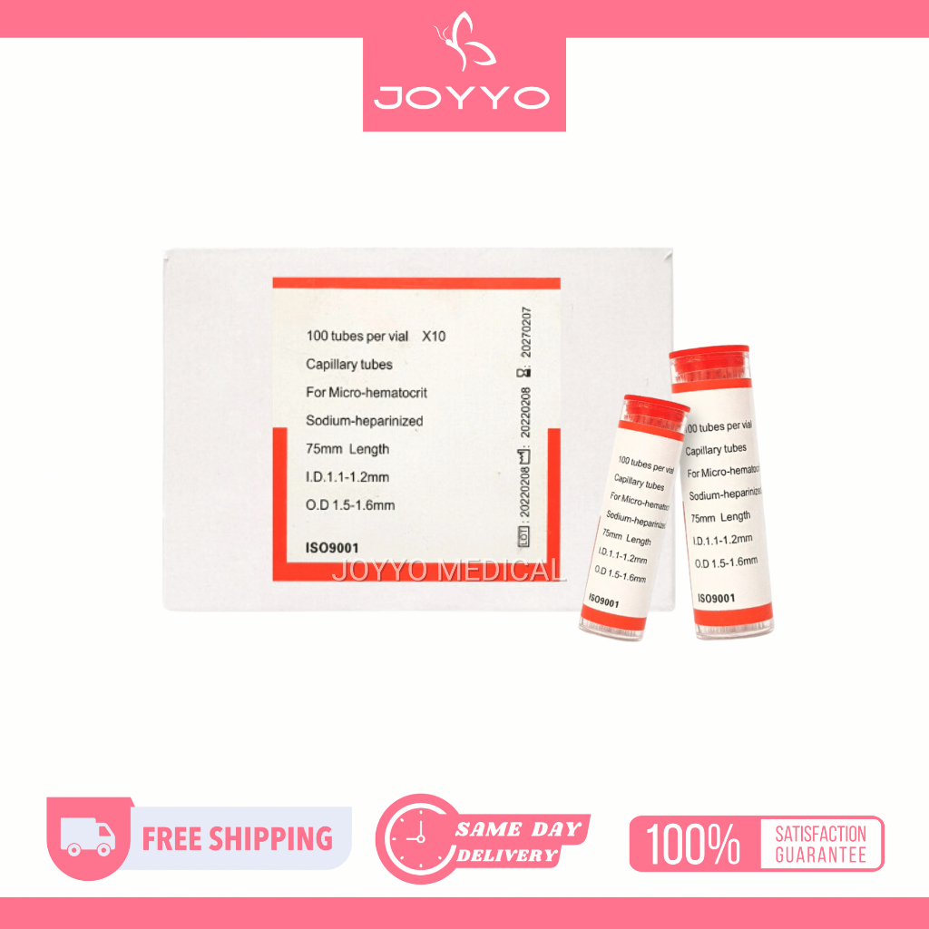 Capillary Tube / Heparinized Tube (100’s) - 1 Tube | Shopee Philippines