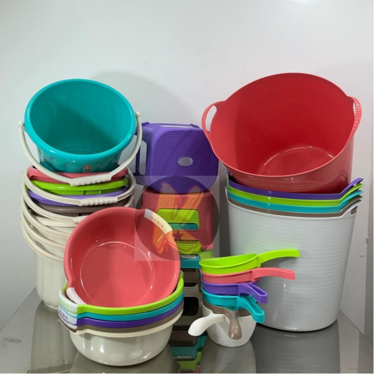 UNIK #2-5 5in1 Colorful Set / Set of Plastic Pail, Basket Pail,Stool ...