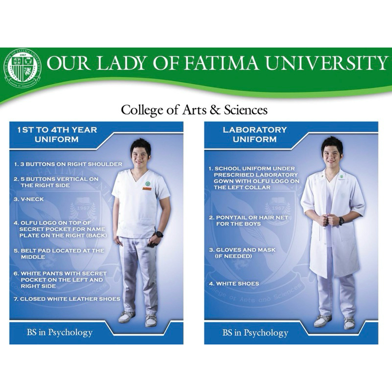 QUALITY OLFU PSYCHOLOGY UNIFORM | FAST SHIPPING | OUR LADY OF FATIMA ...