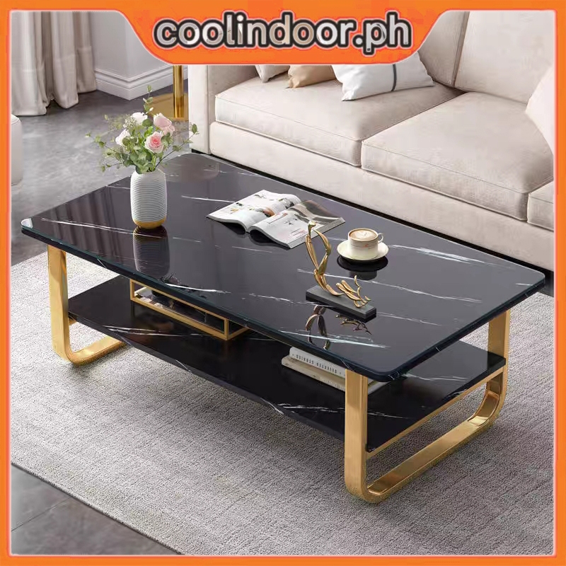 COD 2-Tier Modern Center Table Coffee Table Wooden Sofa Tea table ...