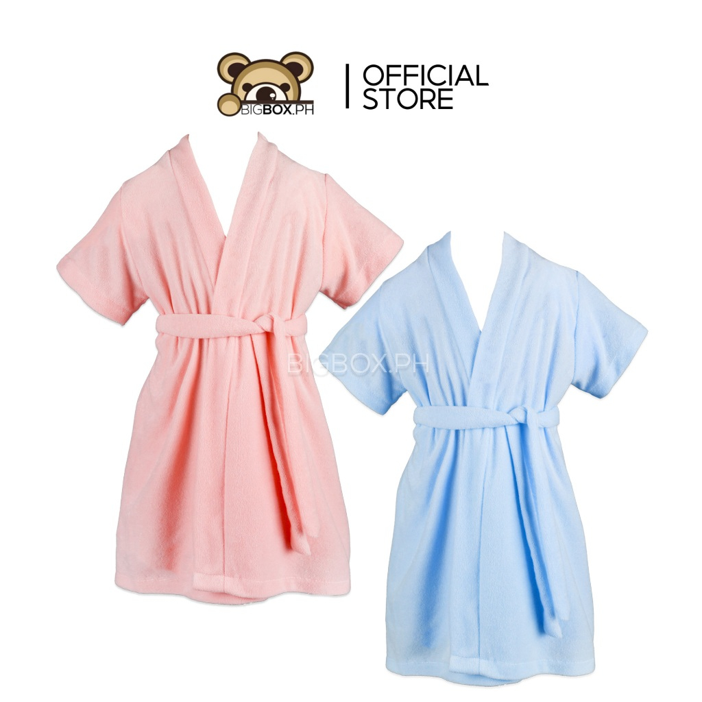 BigboxPH Everyday Kids Bathrobe for Boys Girls 0–10Y Soft Absorbent  Cotton Towel Robe
