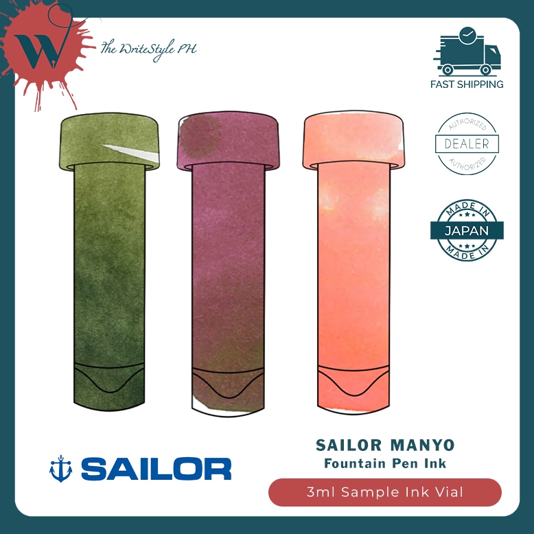 Sailor Manyo Fountain Pen Ink Sample Vial 3ml | Shopee Philippines