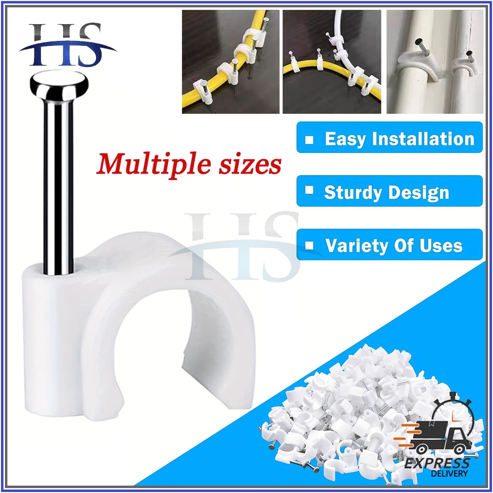 Large Size Heavy Duty PVC Pipe Clamp White and Blue 1/2