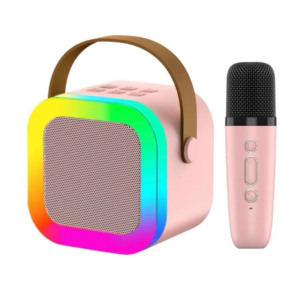 Mini Karaoke Wireless Audio Speaker Bluetooth Microphone Portable Home ...