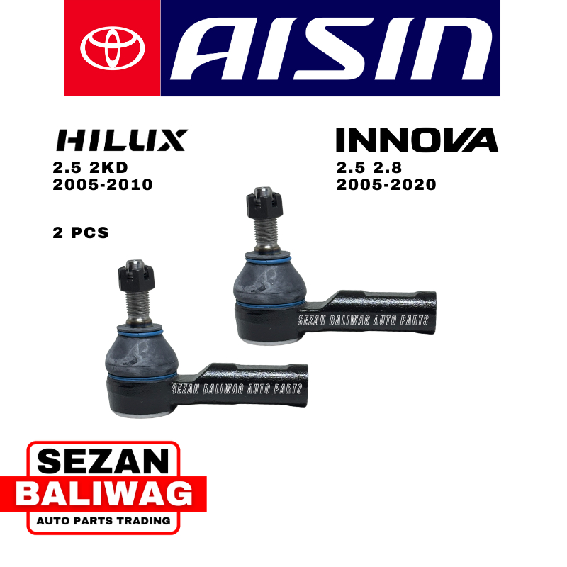AISIN TIE ROD END SET OF 2 TOYOTA FORTUNER INNOVA HILUX TRT-034 TRT-035 ...
