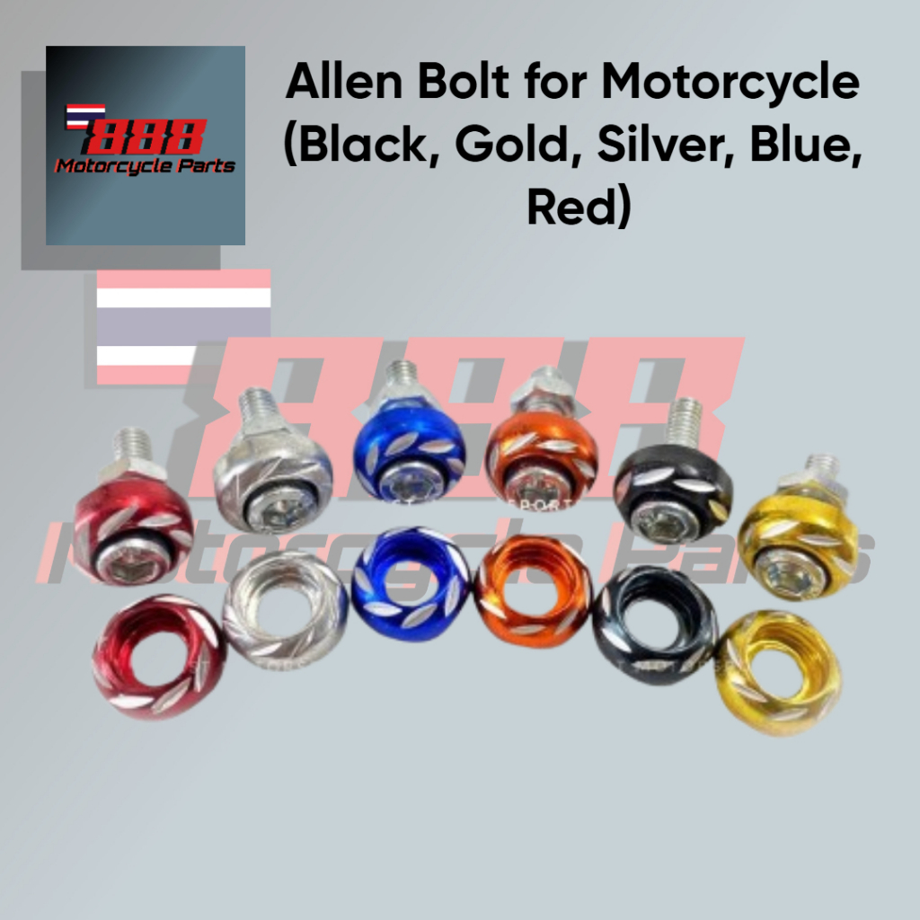 Allen Bolt for your Motorcycle (Black, Gold, Silver, Blue, Red ...