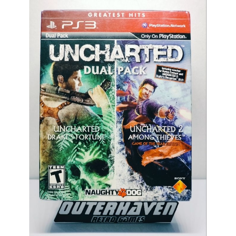 Uncharted 1 & 2 Platinum - Double Pack PS3 - Jeux Playstation 3 - Bon état