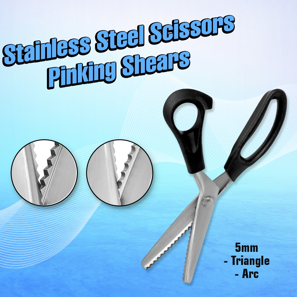 Stainless Steel Scissor 5mm Arc/Triangle Pinking Shears | Shopee ...