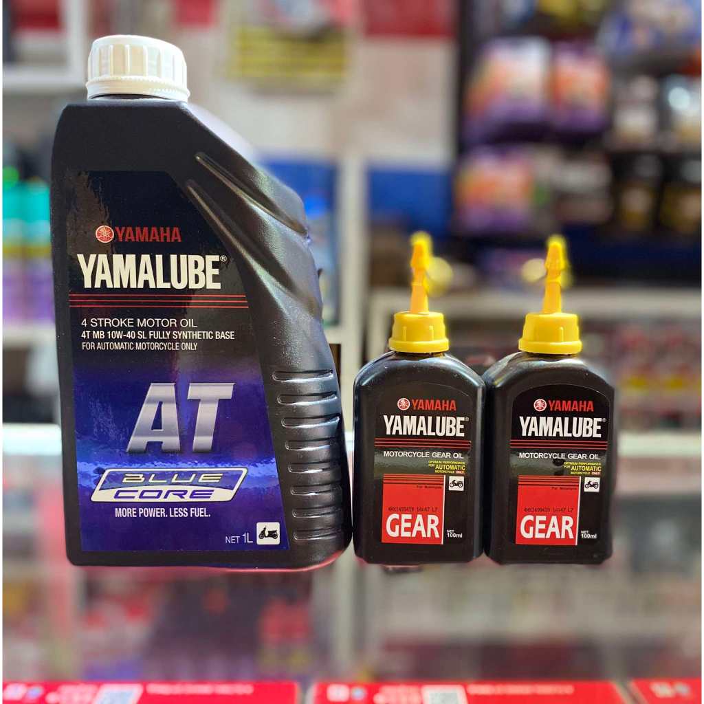 YAMALUBE BLUE CORE 1LITER + YAMALUBE GEAR OIL 100ML SCOOTER OIL ...