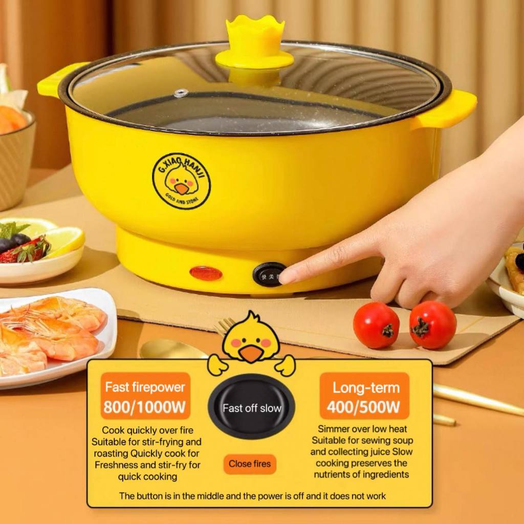 AMZ Multi Electric Cooker 1000W Non-Stick Pot Multi Electric Pot Hot ...
