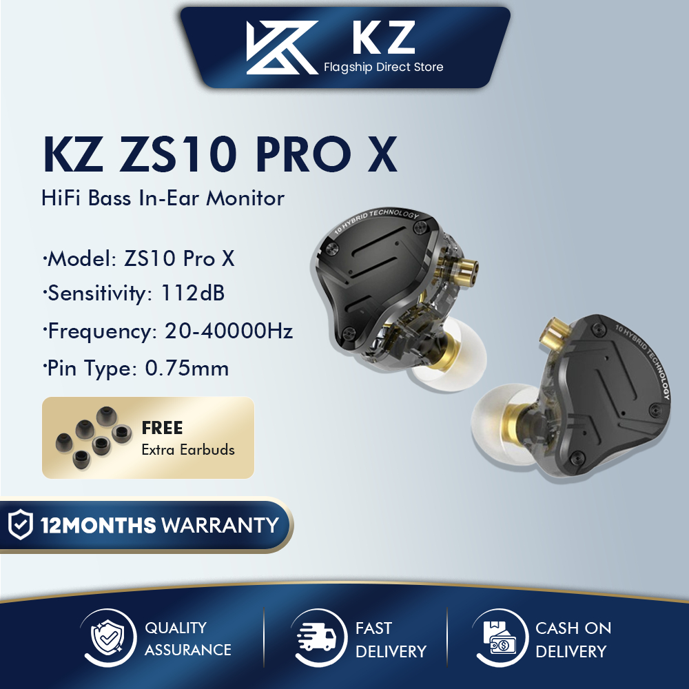 KZ ZS10 Pro In Ear Wired Earphones Monitor Headphones Sport Noise ...