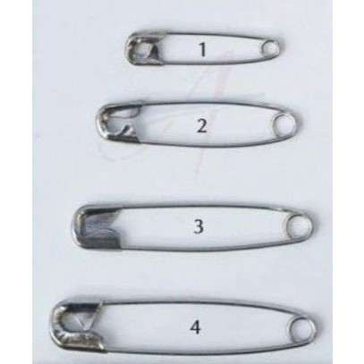 Stainless Steel Safety Pins Perdible 4size(1,2,,3,4size) | Shopee ...