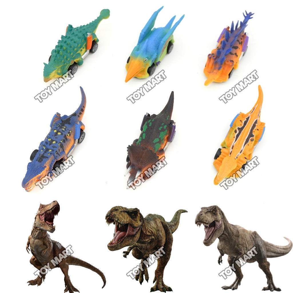 Dino Racers Pull-Back Cars Dinosaur-Themed Toy Vehicle Set | Shopee ...