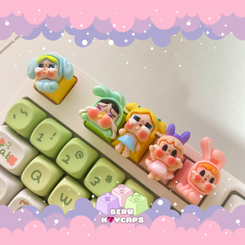 powepuffgirls crybaby popmart inspired keycaps for mechanical and ...