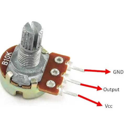 5K omhs 10K ohms 50K ohms 3 Terminal Linear Taper Rotary potentiometer ...
