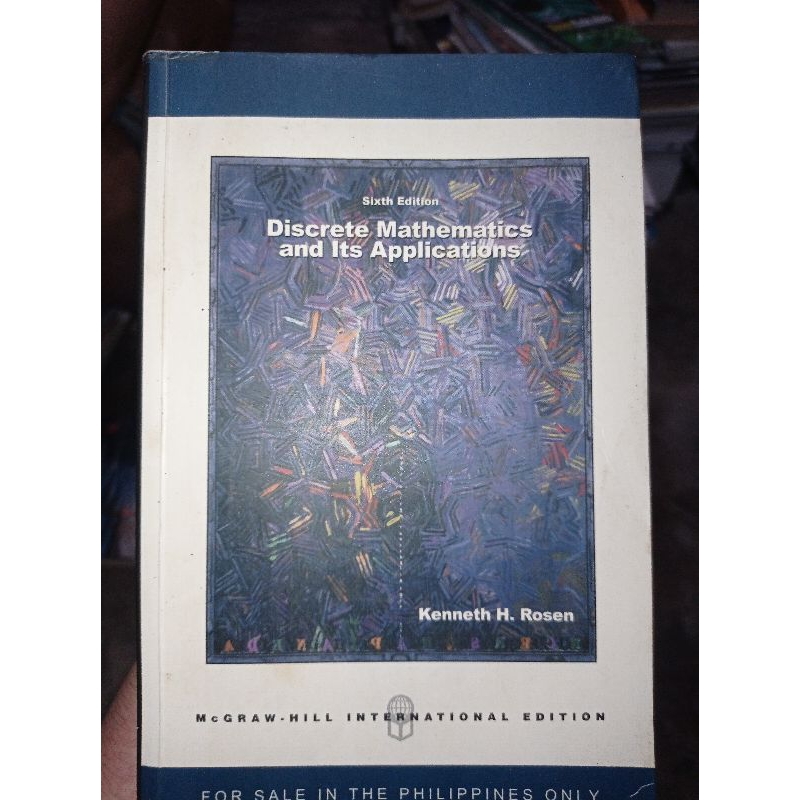 Discrete Mathematics and its application by Kenneth H. Rosen | Shopee ...