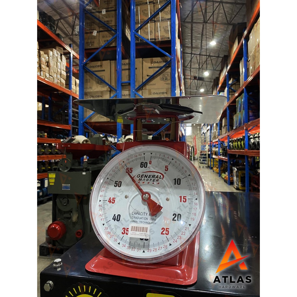 GENERAL MASTER Weighing Spring Scale (TABLE SCALE) 10kg | 60kg | 120kg ...