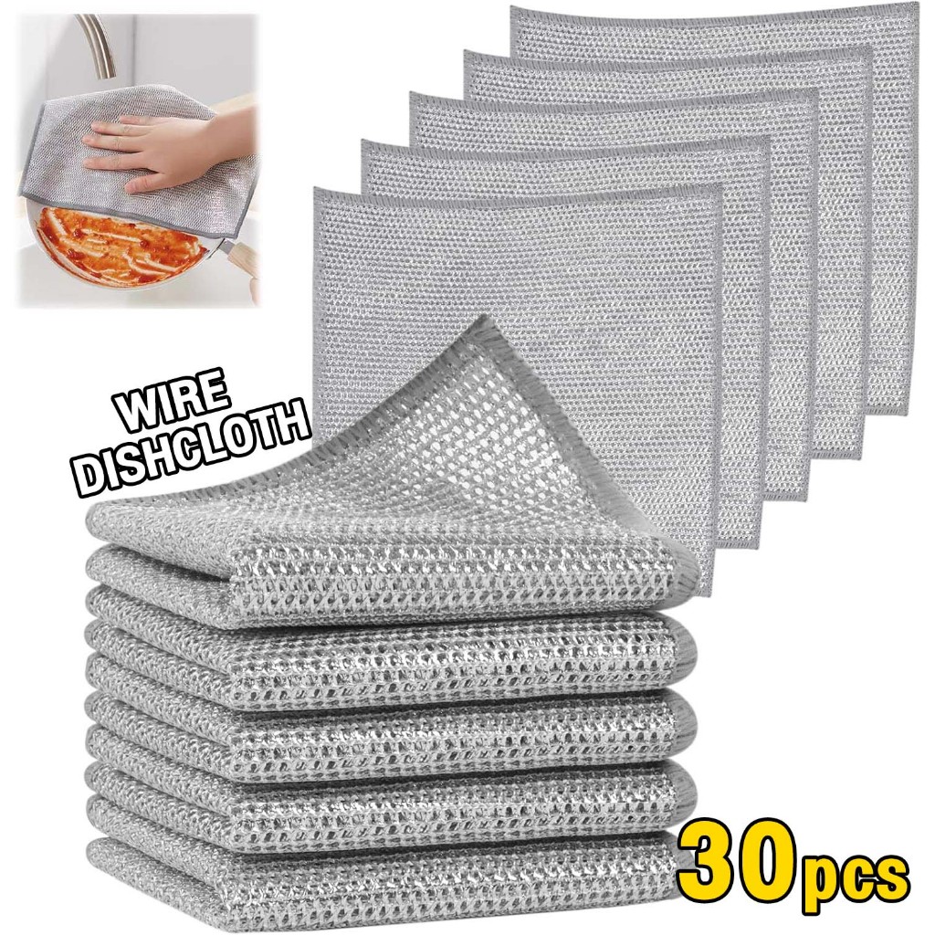 Steel Wire Dishcloth Multipurpose Wire Dishwashing Rag Powerful ...