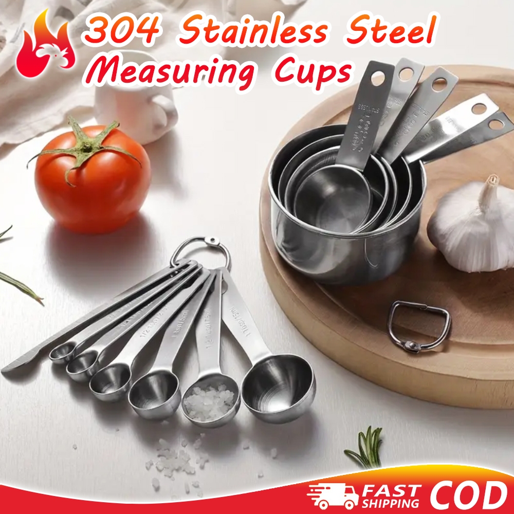 VK Stainless Steel Measuring Cup And Or Spoon Baking Tools Stackable ...