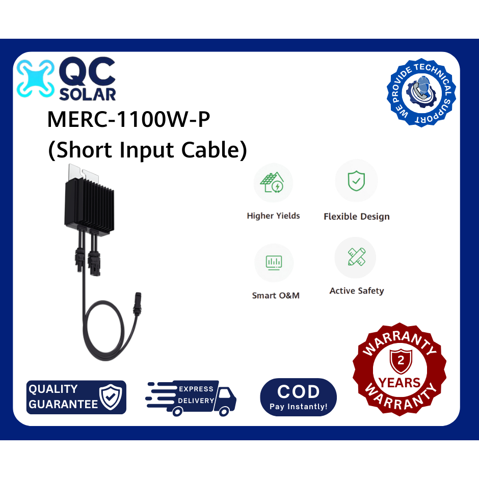 Solar Panel Optimizer (MERC-1100W-P) Short Input Cable / Long Input ...