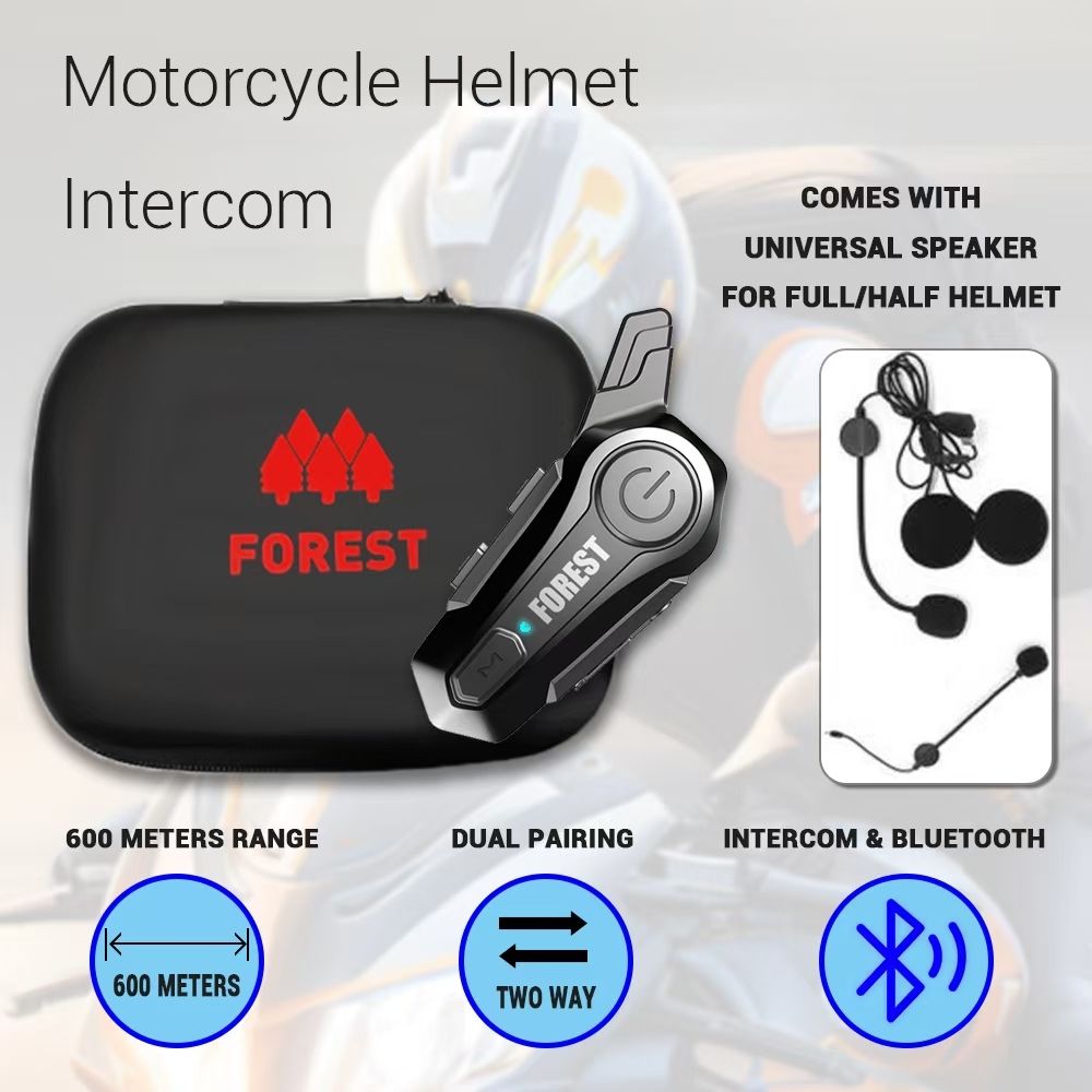 FREE CASE Upgraded Forest Intercom Motor Intercom Get For Riders  Connect Bluetooth Headset
