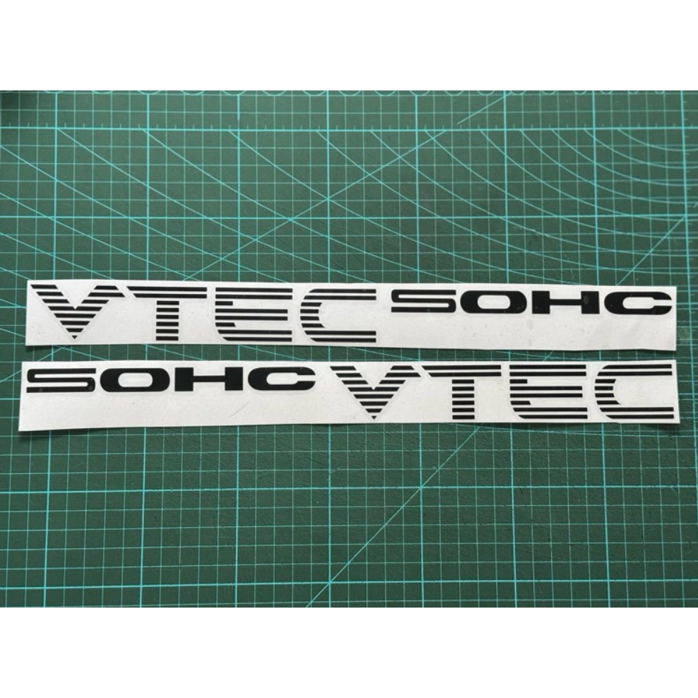Honda VTEC SOHC or DOHC Car Sticker 2pcs left and right Car Decal ...