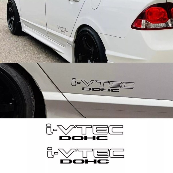 Honda i-VTEC SOHC or DOHC Car Sticker 2pcs Left and Right Waterproof ...