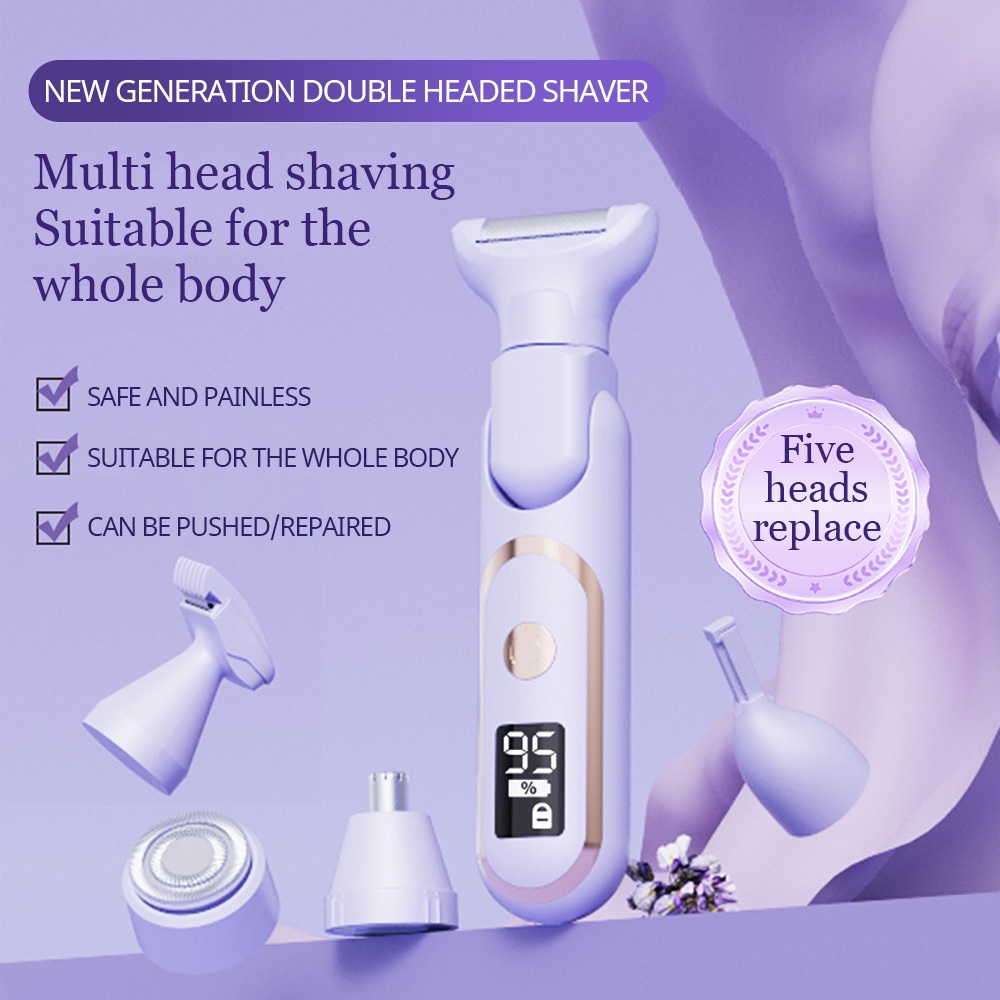 New 5 in 1 Electric Razor for Women Hair Removal for Body Nose Hair ...