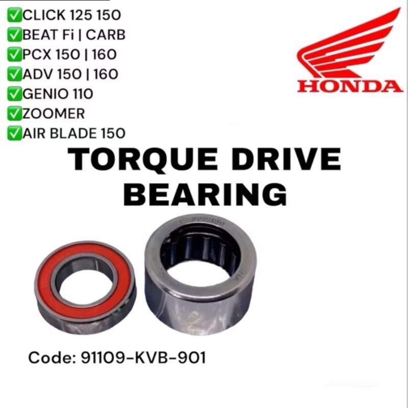 TORQUE DRIVE BEARING HONDA CLICK 125 150 BEAT Fi / PCX 150 / ADV 150 ...