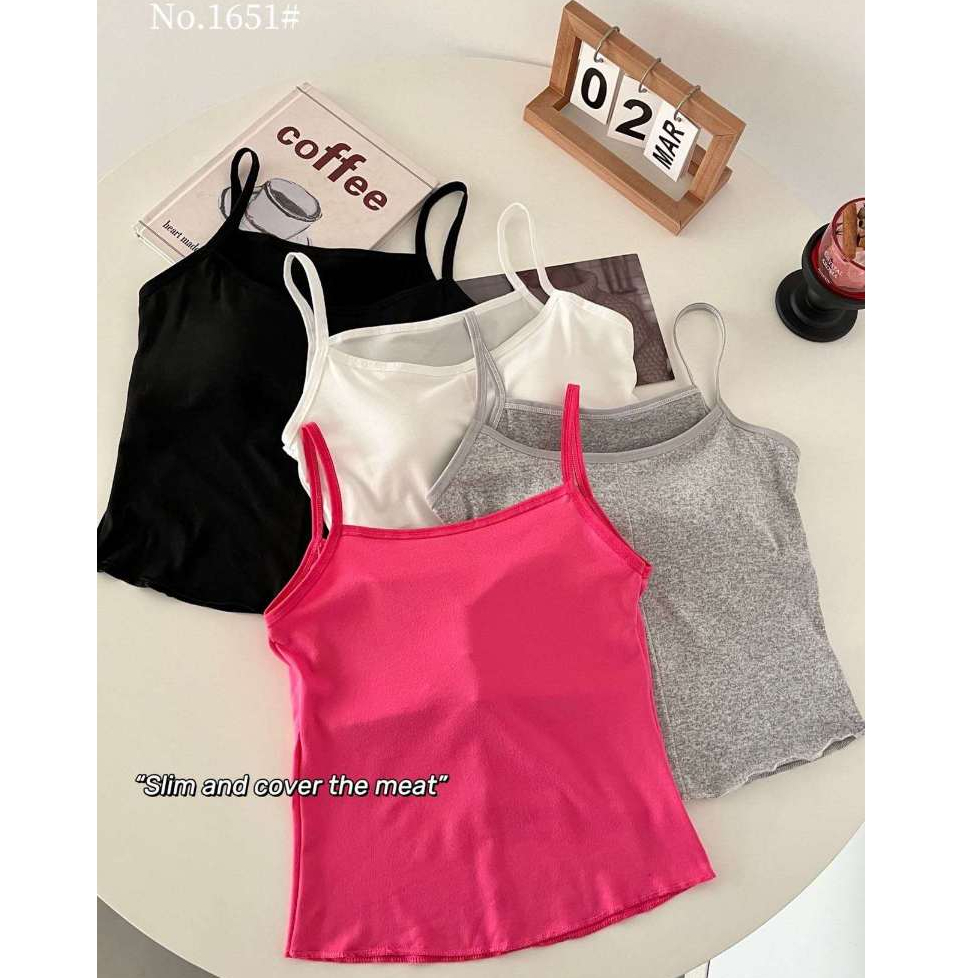 Summer Crop Top vest Spaghetti Top with Padded top women tank Camisoles ...
