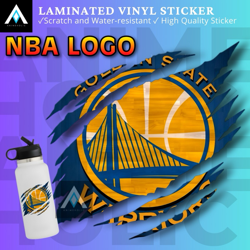 NBA LOGO “SCRATCH STICKER” BASKETBALL STICKERS LAMINATED VINYL STICKERS ...