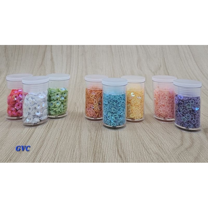 Small Glitters Tube with Flower, Star and Heart Design in Various ...