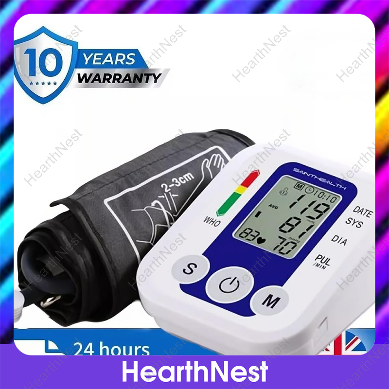 HearthNest Accurate Rechargeable Blood Pressure Monitor Digital Arm ...