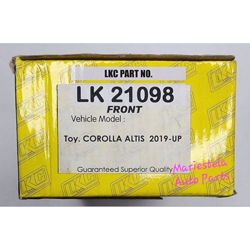 [ LK 21098 ] Front Brake Pad SET for Toyota Corolla Altis 2019 Up [ LKC ...