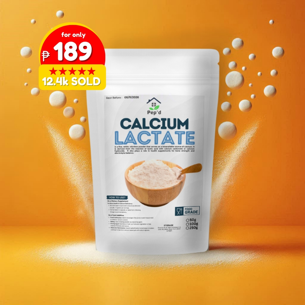 Calcium Lactate Powder - NON GMO, KETO FRIENDLY, LOW CARB, GOOD FOR ...