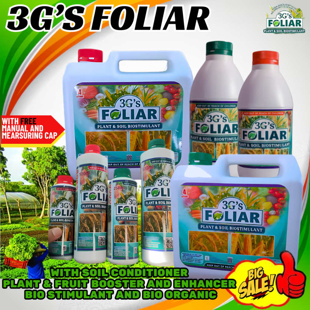 3GS FOLIAR 500ML and 250ML Plant and Soil Bio-stimulant Plant Growth ...