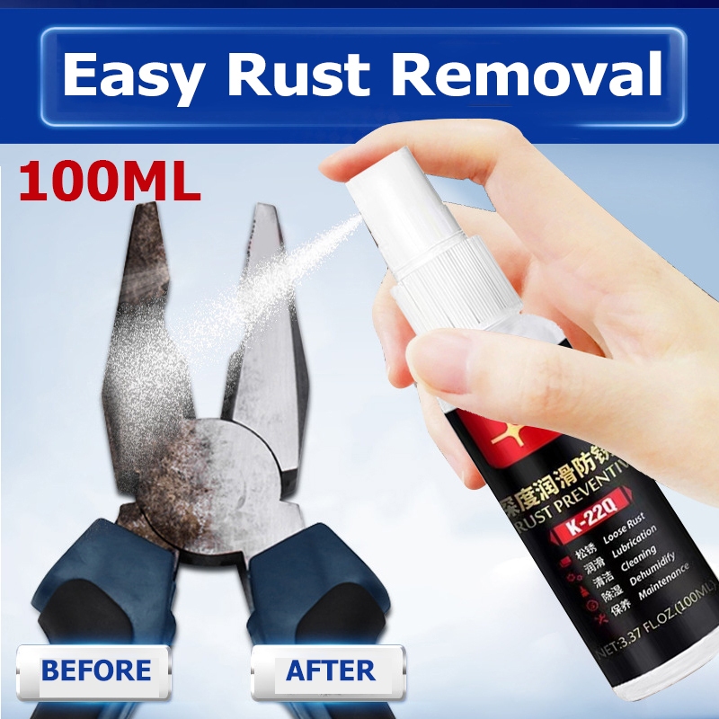 100ML Strong Rust Remover for Metal Steel Anti Rust Spray Cleaner Tough ...