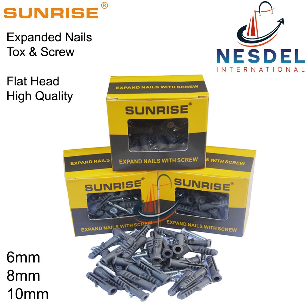 Expanded Nails Tox Screw Set (50pcs) High Quality I Nesdel | Shopee ...