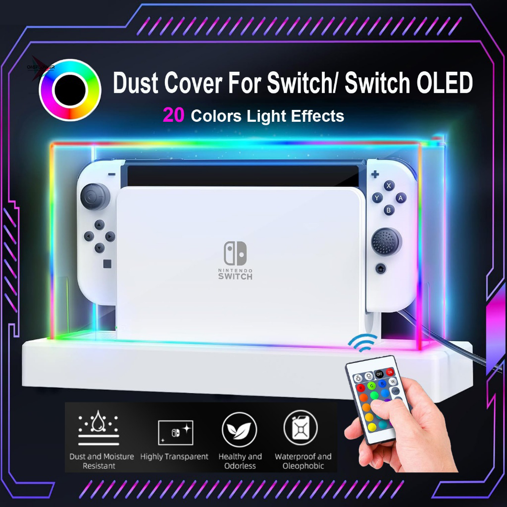 Nintendo Switch OLED dust cover games console with 20 LED Colors Light ...