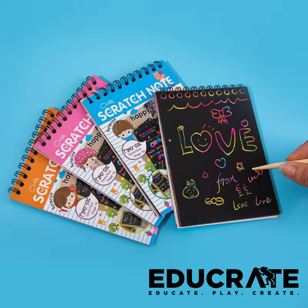 EducratePh Mini Scratch Doodle Note Pad (RANDOM COLOR) | Shopee Philippines