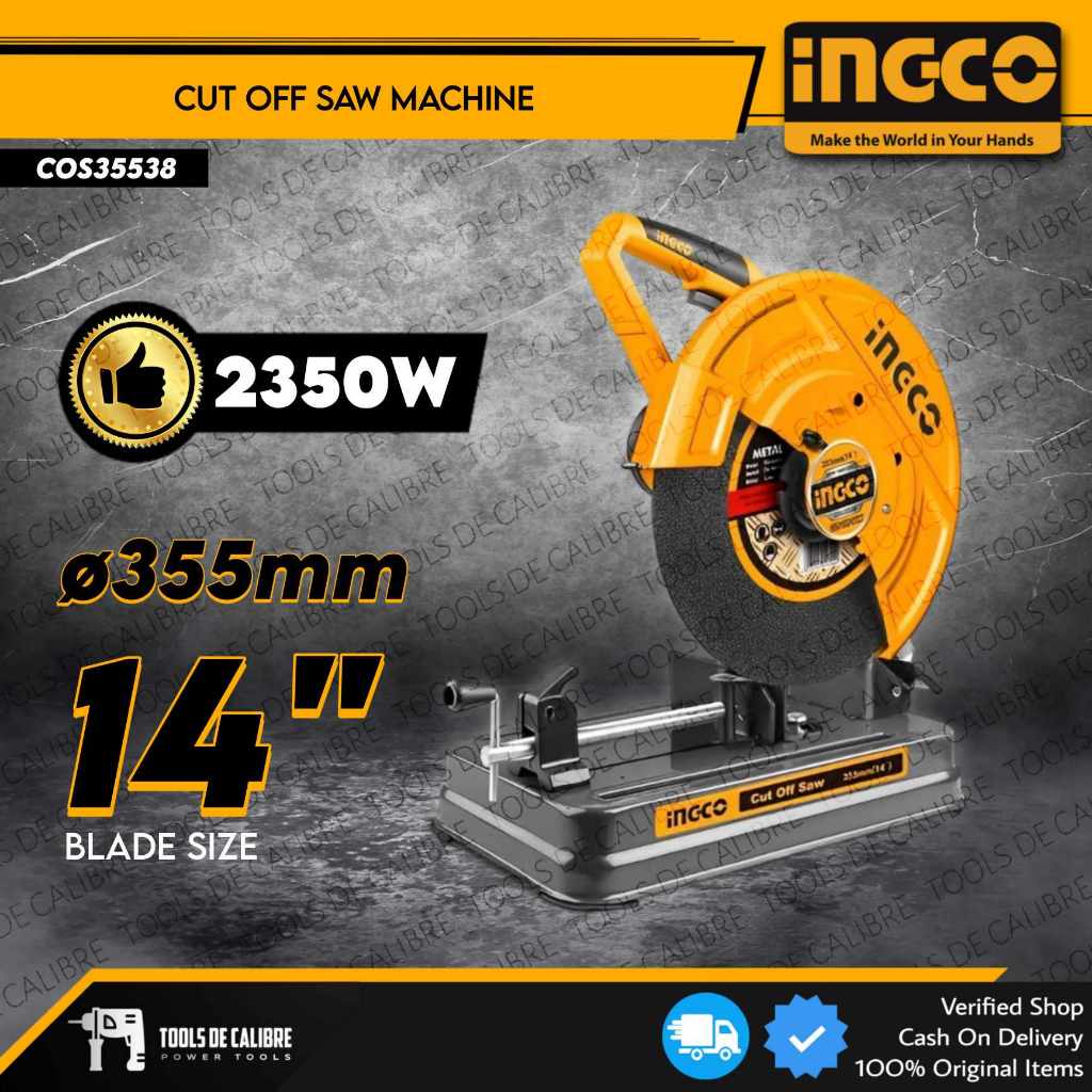 INGCO Chop Saw Cut Off Machine 2350W COS35538 | Shopee Philippines