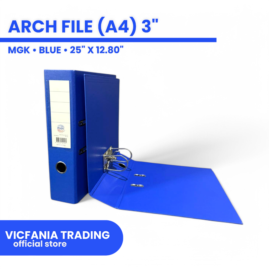 MGK Arch File Folder 3 Inch A4 2 Holes Metal Clip Folder for Document ...