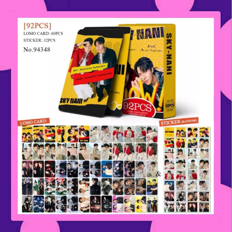 92Pcs/Set Thailand Stars BRIGHTWIN Album Laser Lomo Card