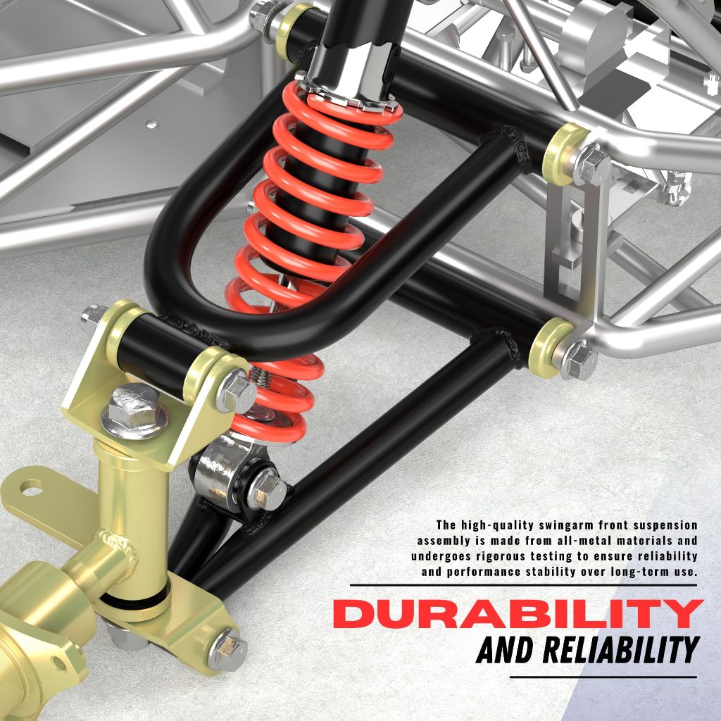 Kart Modification Front Suspension Black Upper Lower Rocker Arm Flange ...